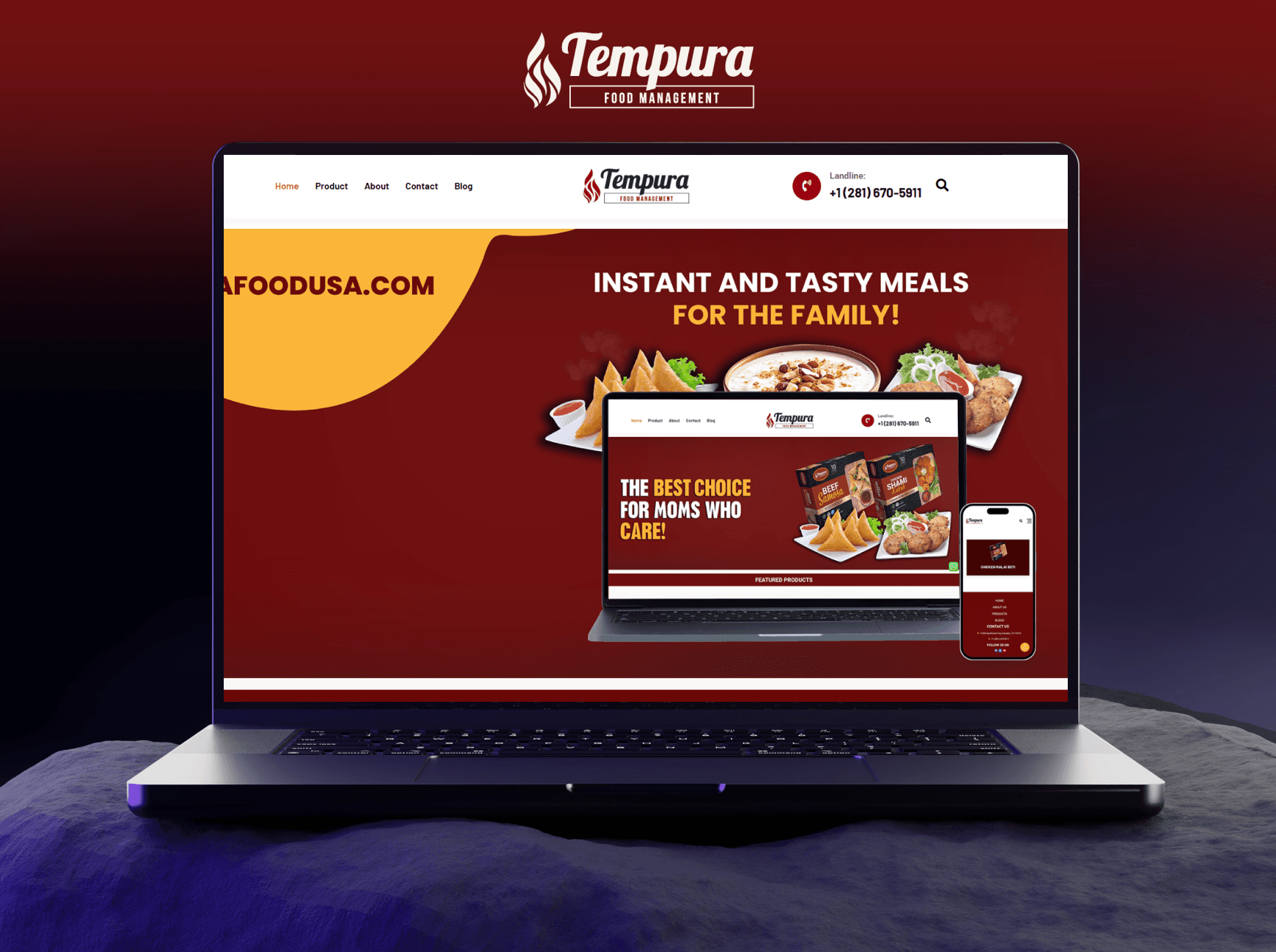 Tempura Food Management website