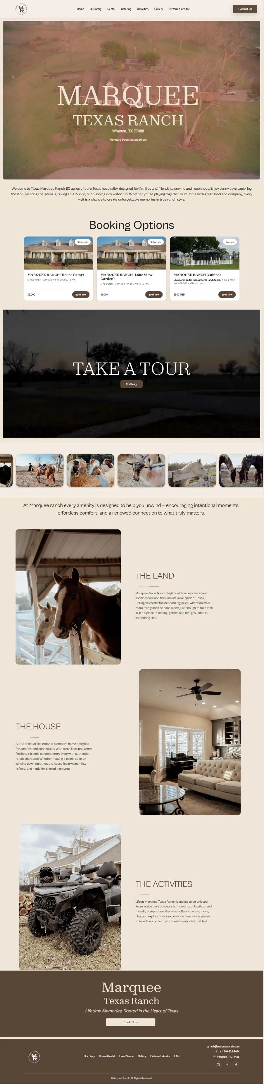marqueeranch.com website built by MindWhiz